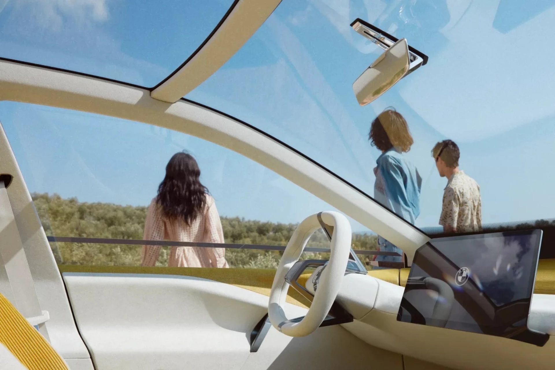 بی ام و i3 مدل 2027 | رقیب تمامعیار تسلا مدل 3 3 نمای جانبی بیامو i3 مدل 2027 در حال حرکت