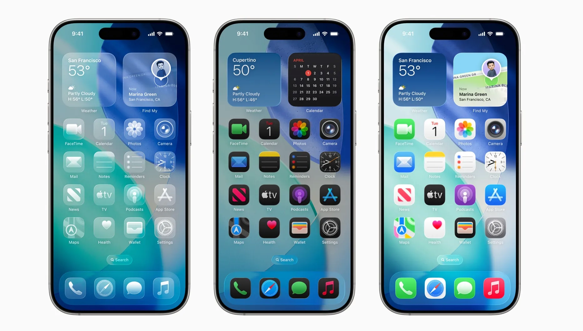 تصویر طراحی جدید Liquid Glass در آپدیت iOS 26