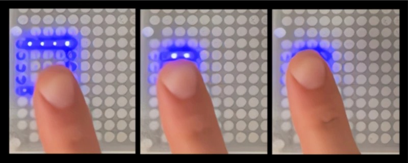 با نمایشگر لمسی با پیکسلهای برجسته|تصاویردیجیتال رالمس کنید 2 نمای نزدیک از سیستم اپتوتکتیل فعلی در حال کار در دپارتمان مهندسی