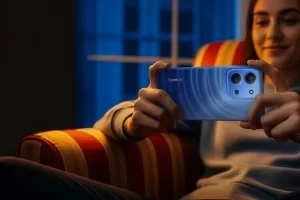 نمای کلی گوشی Redmi 15C 5G در رنگ سبز ستاره‌ای