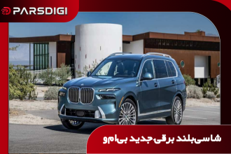 نمونه آزمایشی استتارشده شاسی‌بلند تمام‌برقی BMW iX7 هنگام آزمایش در پیست نوربرگ‌رینگ آلمان؛ خودرویی لوکس با سه ردیف صندلی که انتظار می‌رود در سال ۲۰۲۷ معرفی شود.