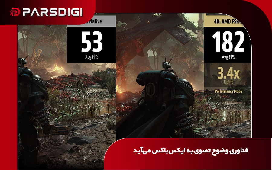 فناوری AMD FSR 4.1 با تکیه بر یادگیری ماشین برای ارتقای وضوح تصویر و بهبود عملکرد بازی‌ها به کنسول‌های ایکس‌باکس سری X و سری S می‌آید.